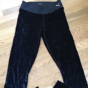 Puma black velvet leggings
